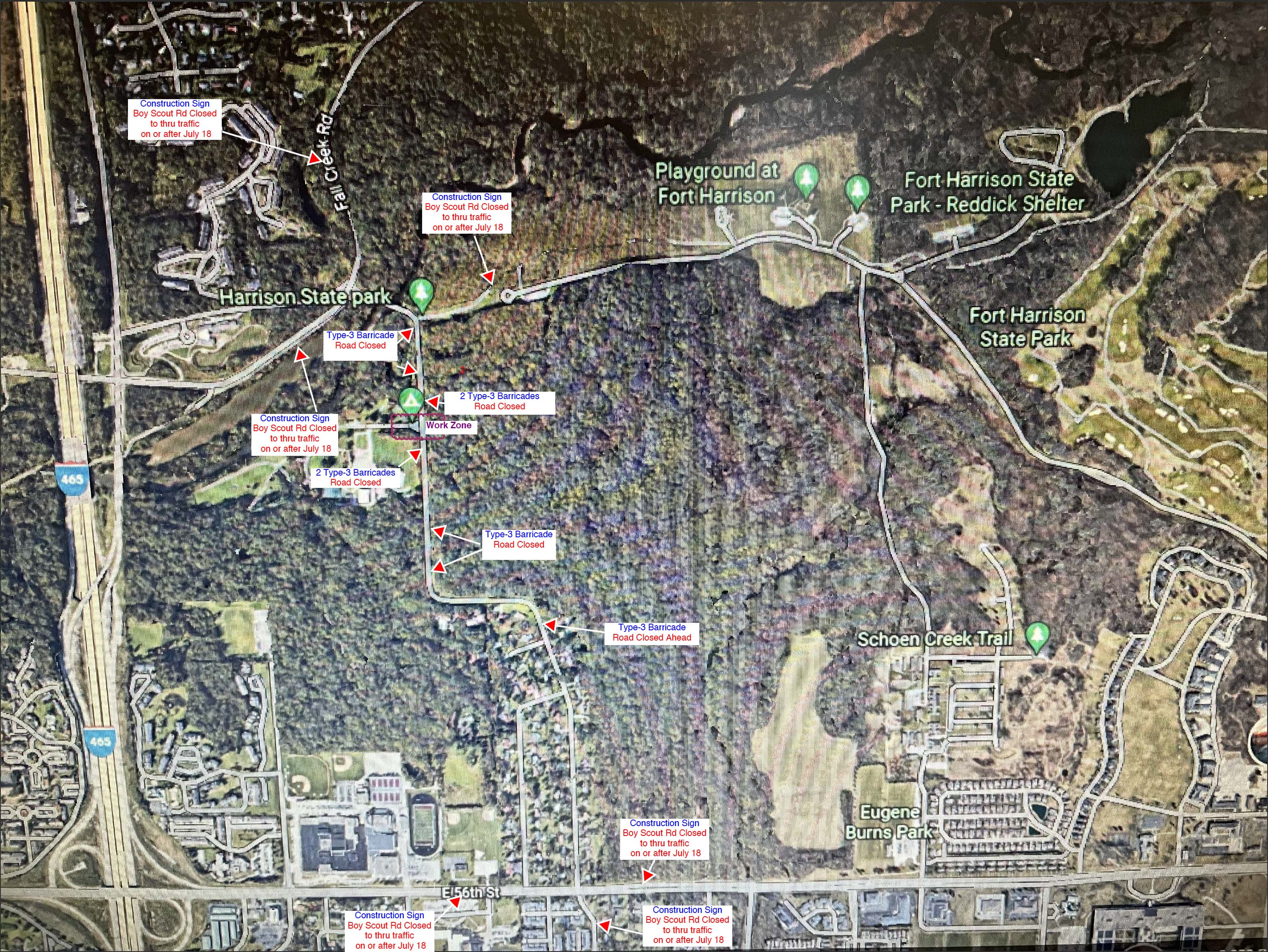 ROAD CLOSURE Boy Scout Rd City of Lawrence, Indiana